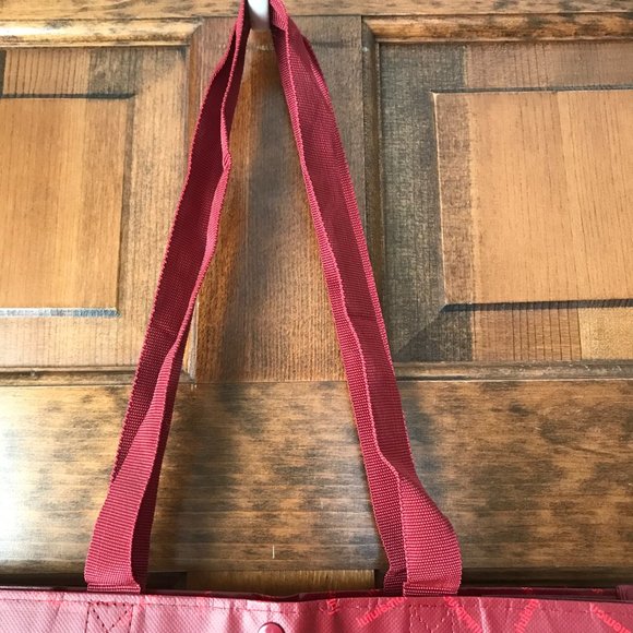 New, Never Used - Lululemon Ombre Red Logo Reusable Shopping Tote w/Snap Close - Picture 5 of 7